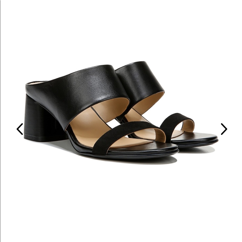 Naturalizer Black Leather Abbey Slide size 8 W